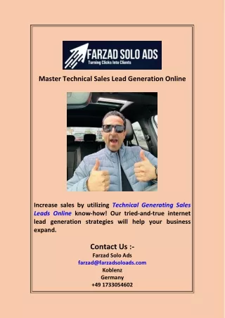 Master Technical Sales Lead Generation Online