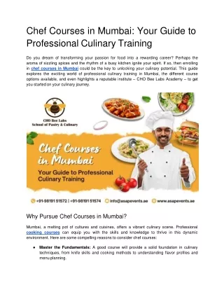 chef courses in mumbai your guide to professional culinary training