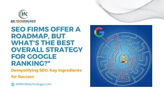 seo firms offer a roadmap but what s the best