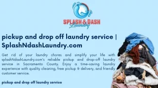 pickup and drop off laundry service