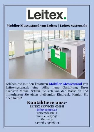 Mobiler Messestand von Leitex  Leitex-system.de