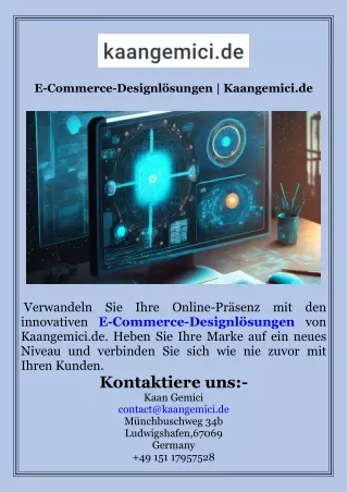 E-Commerce-Designlösungen  Kaangemici.de