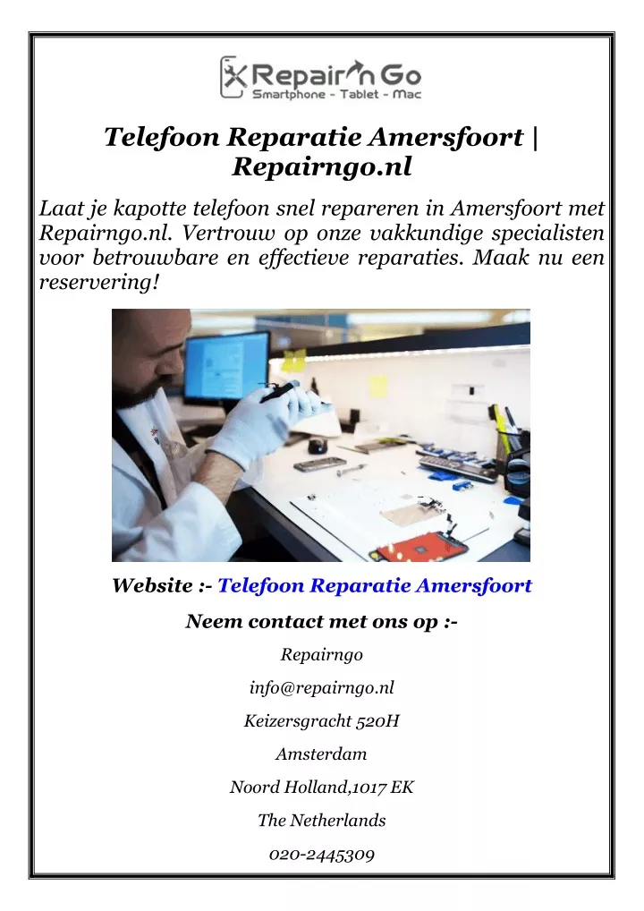 telefoon reparatie amersfoort repairngo nl