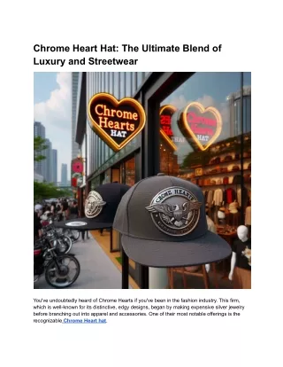 Chrome Heart Hat_ The Ultimate Blend of Luxury and Streetwear