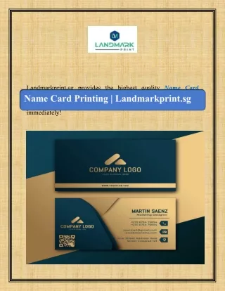 landmarkprint sg provides the highest quality