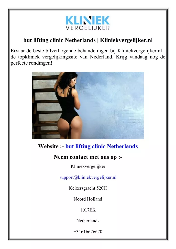 but lifting clinic netherlands kliniekvergelijker