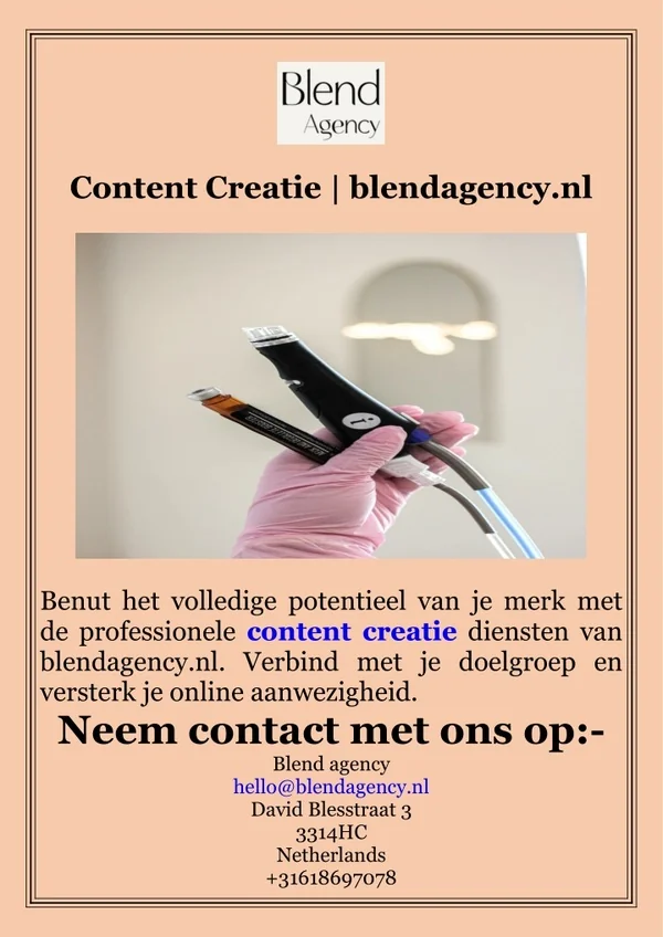 Content Creatie  blendagency.nl