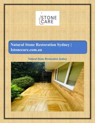 Natural Stone Restoration Sydney | Istonecare.com.au