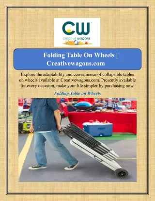 Folding Table On Wheels | Creativewagons.com