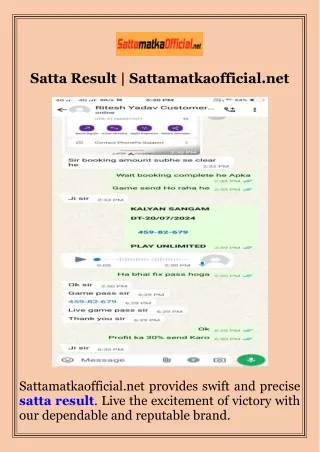 Satta Result  Sattamatkaofficial.net