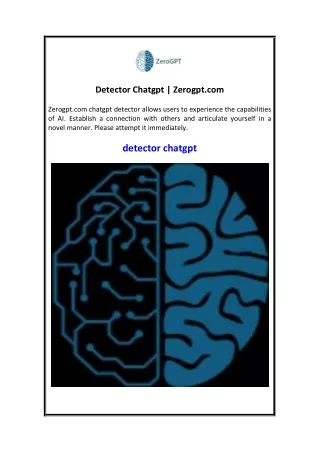 detector chatgpt zerogpt com