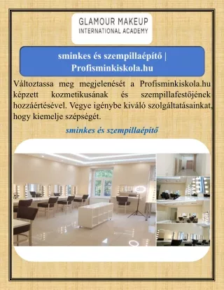 sminkes és szempillaépítő  Profisminkiskola.hu