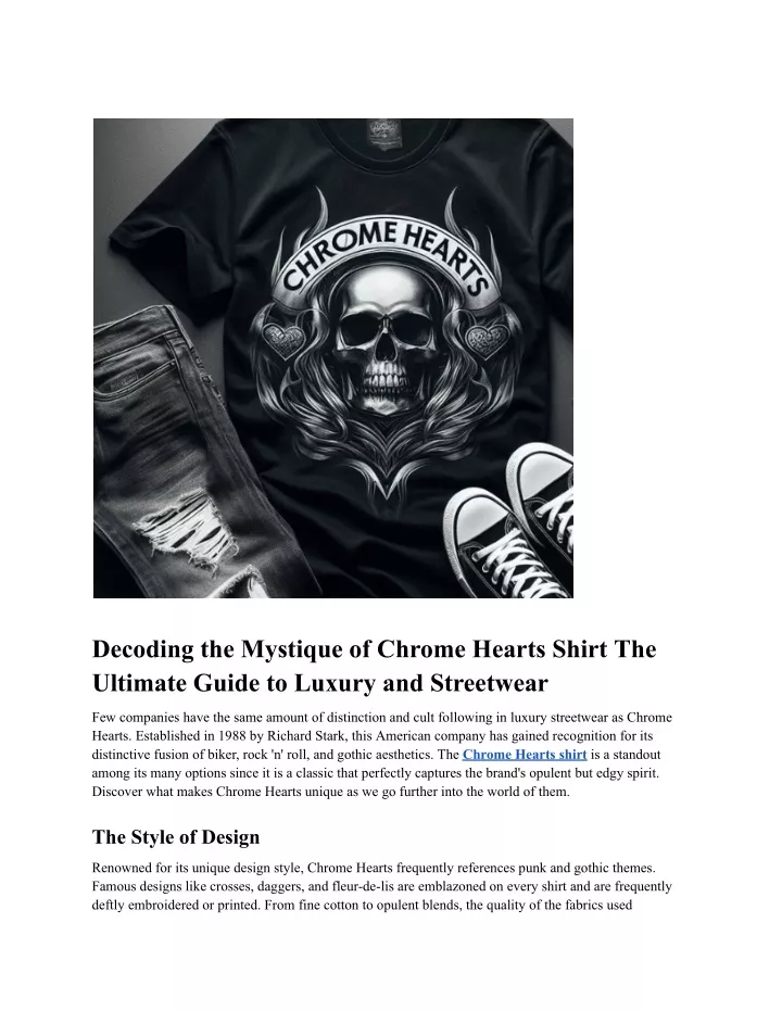 decoding the mystique of chrome hearts shirt