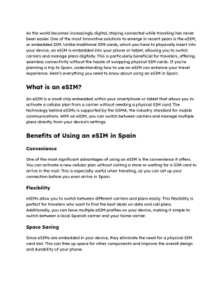 Exploring eSIM in Spain_ A Comprehensive Guide