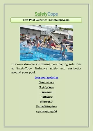 Best Pool Websites | Safetycope.com