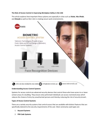 the role of access control in improving workplace