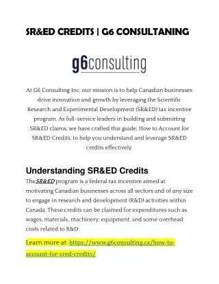 sr&ed credits