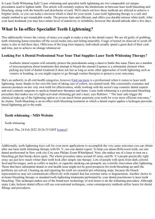 Does Laser Teeth Bleaching Harmed?