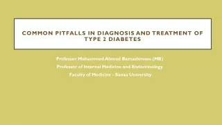 type 2diabetes  diagnosis  and  treatment pitfalls