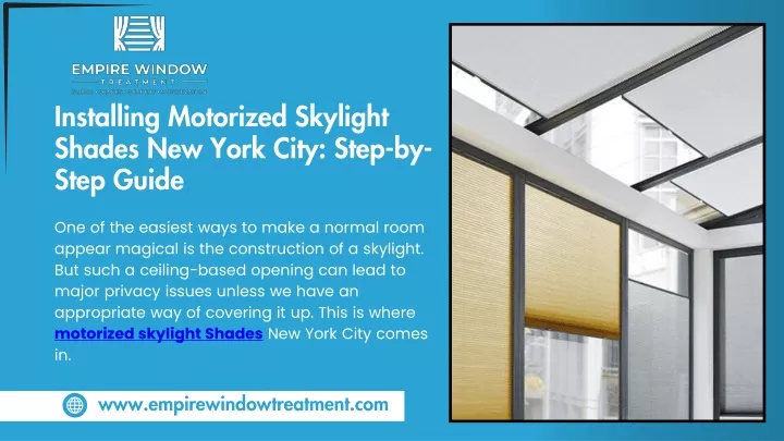 installing motorized skylight shades new york