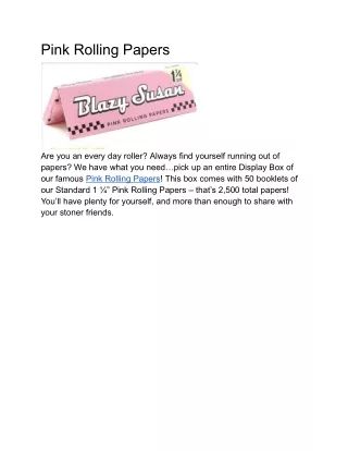 Pink Rolling Papers