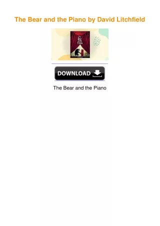 The Bear and the Piano by David Litchfield