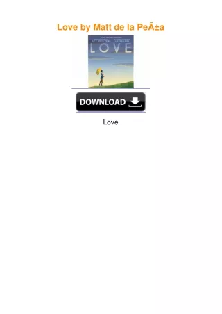 Love by Matt de la PeÃ±a