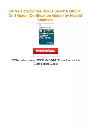 CCNA Data Center DCICT 640-916 Official Cert Guide (Certification Guide)