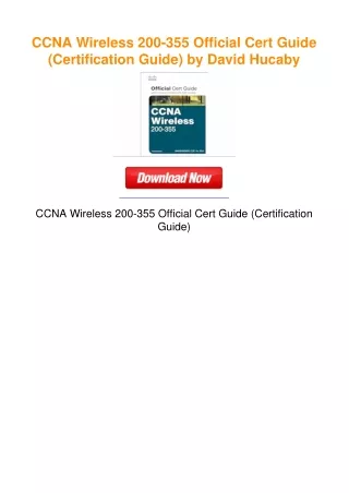 CCNA Wireless 200-355 Official Cert Guide (Certification Guide) by David