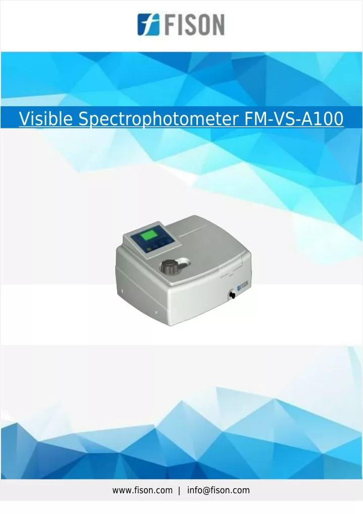 visible spectrophotometer fm vs a100 www fison