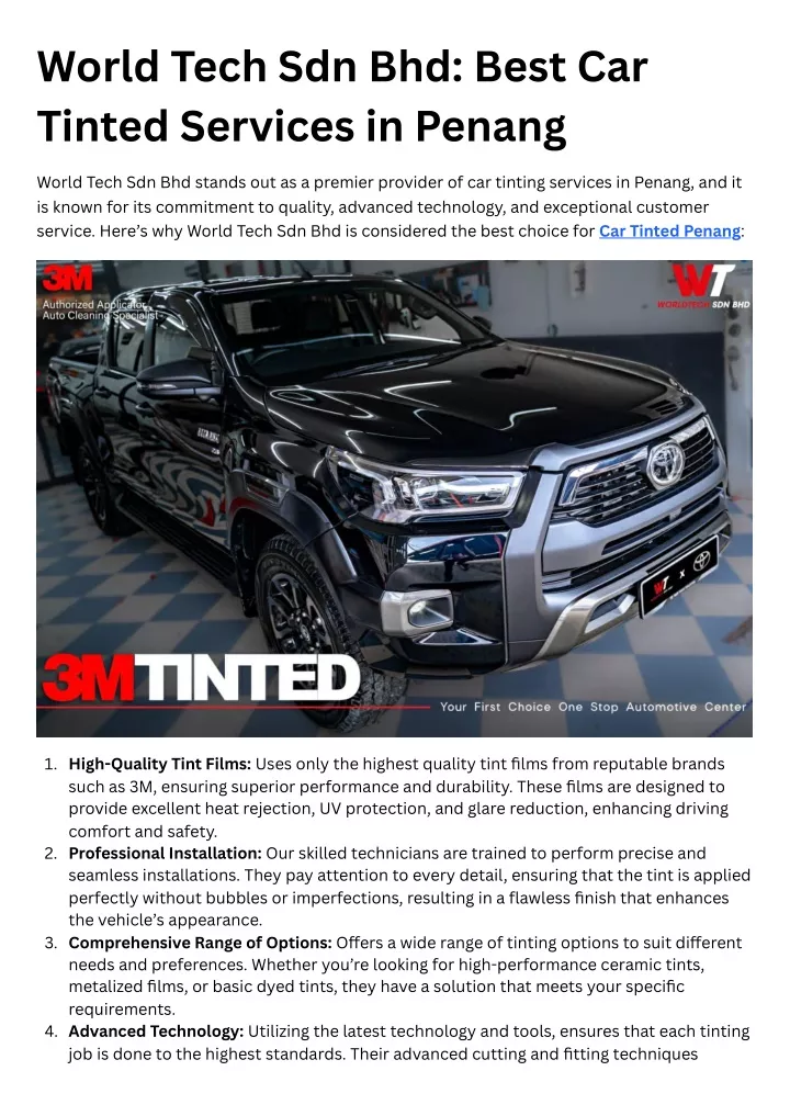 world tech sdn bhd best car tinted services