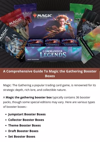 a comprehensive guide to magic the gathering