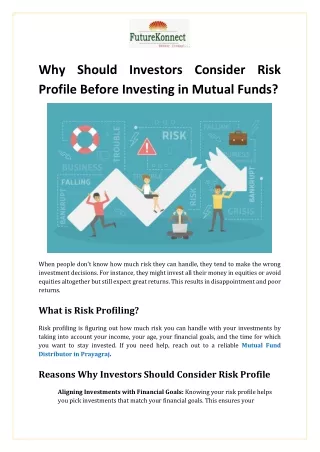 Why Should Investors Consider Risk Profile Before Investing in Mutual Funds