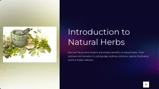 Introduction to Natural Herbs