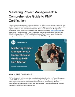 mastering project management a comprehensive