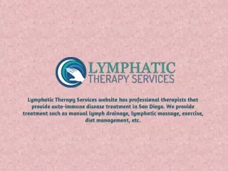 lymphatic massage therapy lymphedema San Diego