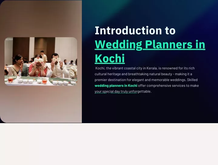 introduction to wedding planners in kochi kochi