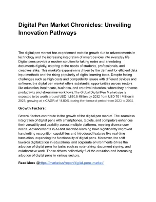 Digital Pen Market Chronicles_ Unveiling Innovation Pathways