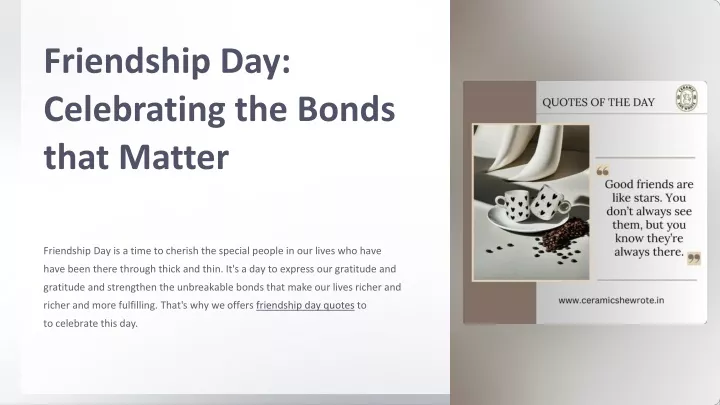 friendship day celebrating the bonds that matter