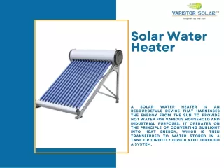 Varistor Solar™ - The Best solar water Heater