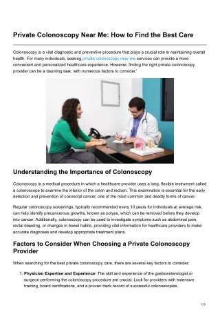 private colonoscopy near me how to find the best
