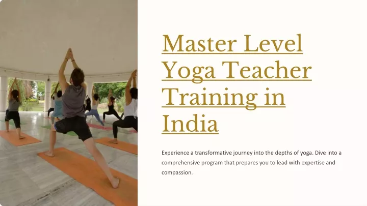 master level yoga teacher training in india