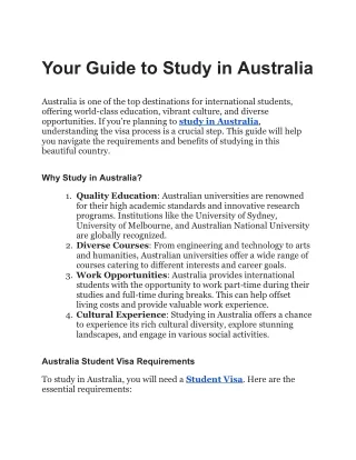 Study in Australia