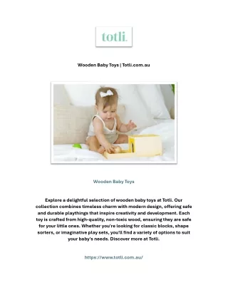 Wooden Baby Toys | Totli.com.au
