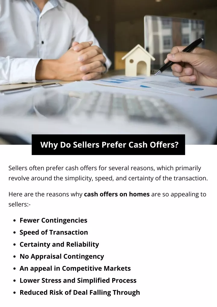 why do sellers prefer cash offers