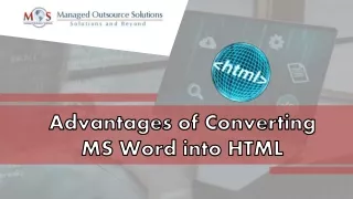 Advantages of Converting MS Word into HTML