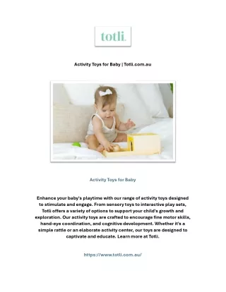 activity toys for baby totli com au