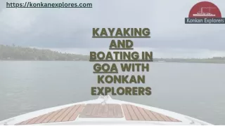 Kayaking and Boating in Goa with Konkan Explorers