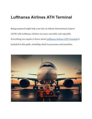 Lufthansa Airlines ATH Terminal