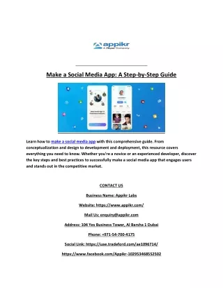 Make a Social Media App - Appikr